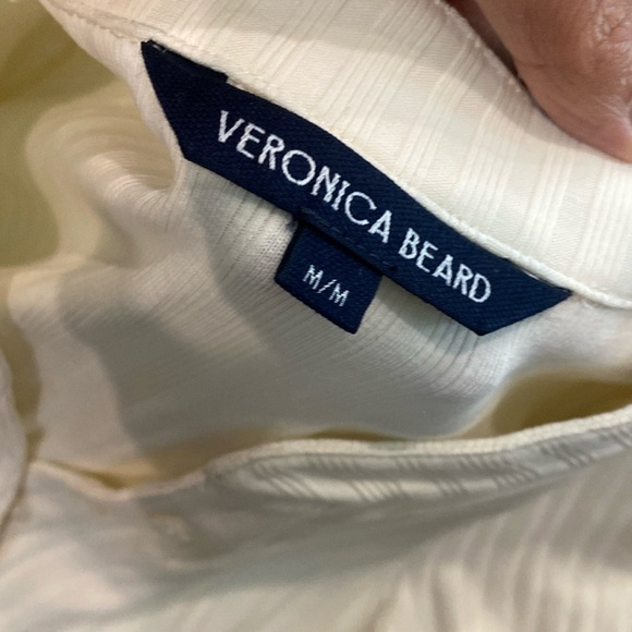 NEW Veronica Beard Jocelyn Henley Shirt in Ivory Size Medium - Picture 4 of 8